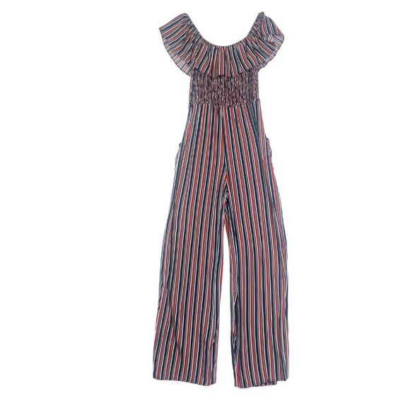 Women's Wide Leg Striped Jumpsuit | Romper Size Small - Picture 3 of 14
